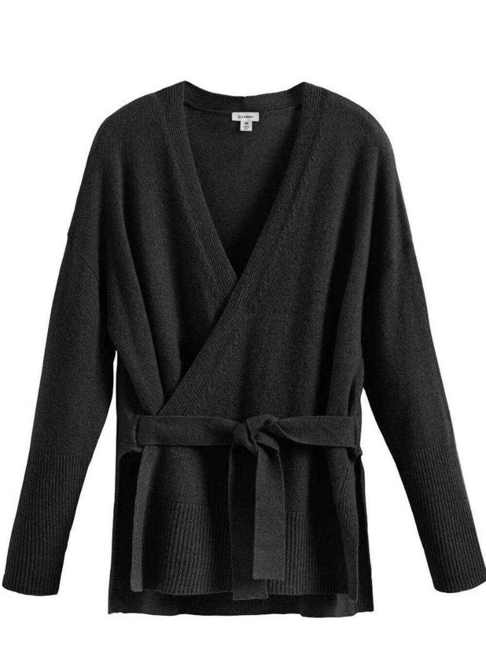 Cuyana Recycled Cashmere Wrap Cardigan, Size Small